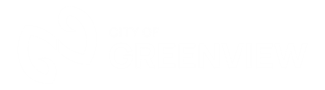 City of Greenview logo in white on transparent background